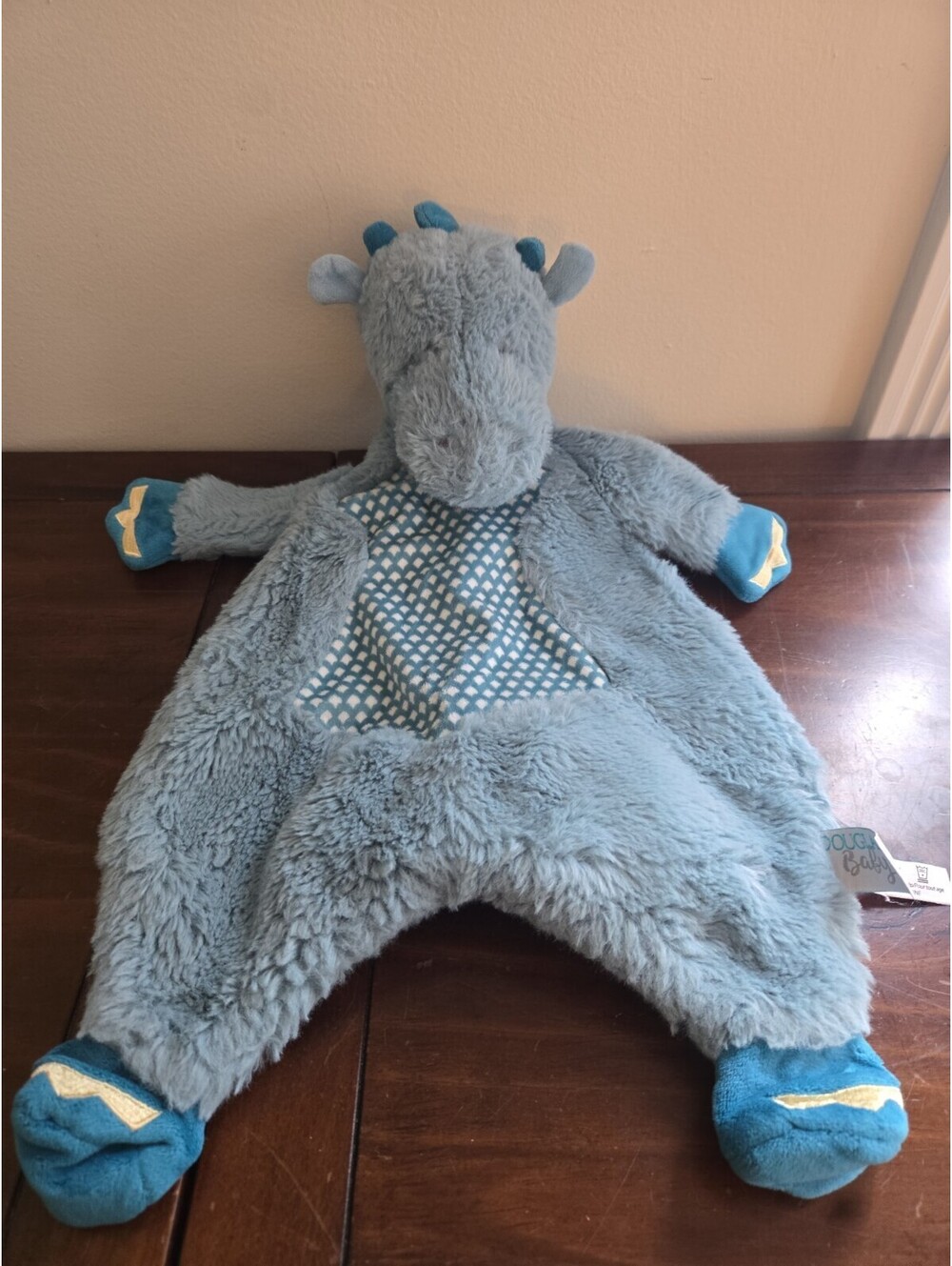Douglas Baby Plush Dimitri Dragon Cuddly Sshlumpie Lovey Security Blanket 17"